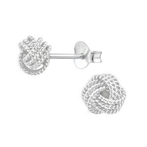 Sterling Silver Knot Stud Earrings